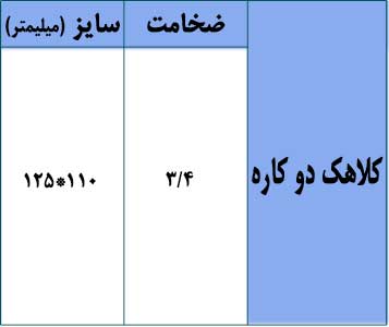 جزئیات فنی و ضخامت کلاهک دو کاره (با سایز ۱۱۰*۱۲۵) که از بهترین اتصالات پلیکا تولید شده در آرمین لوله شرق است.